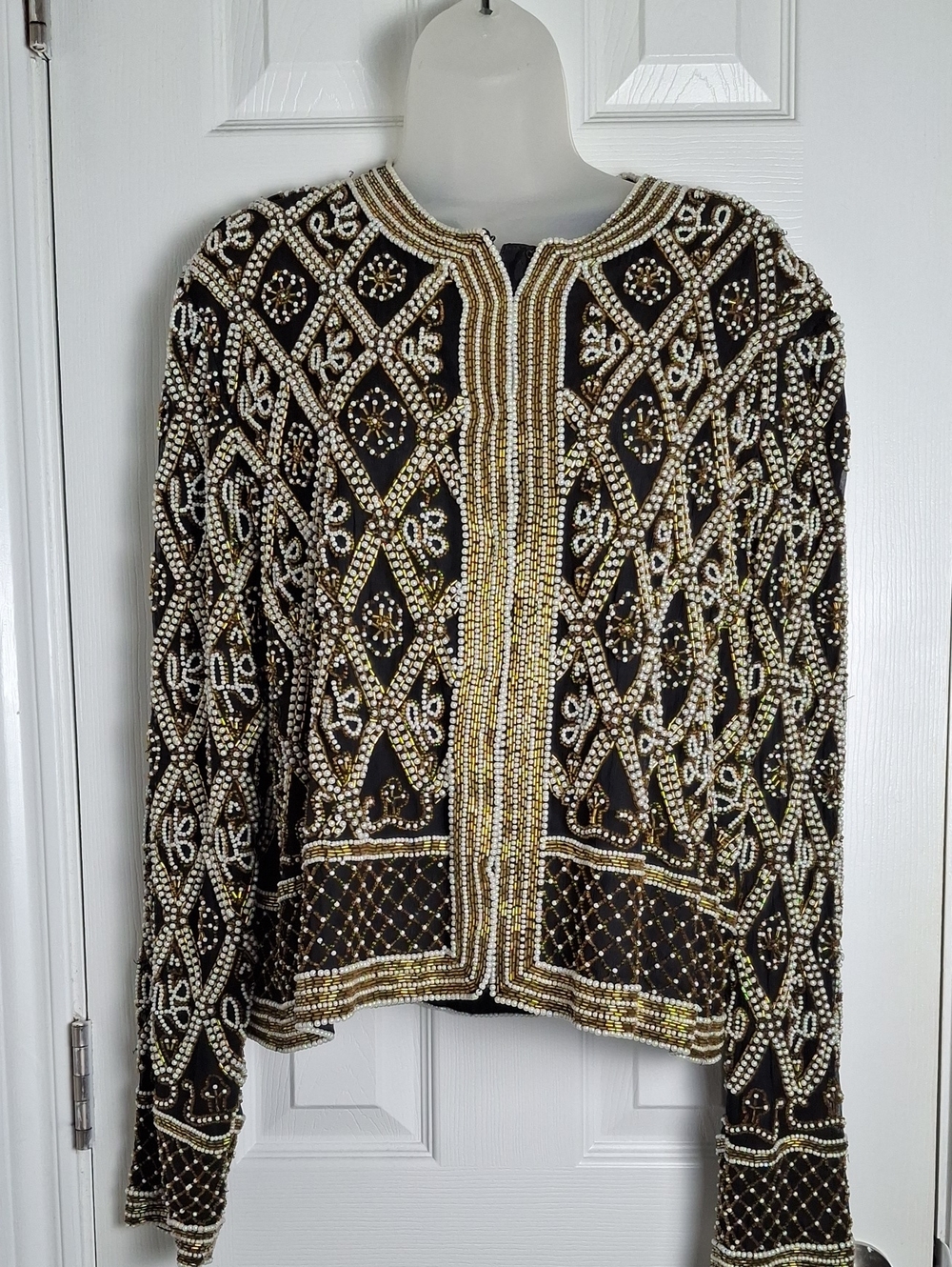 Embellished Black & Gold Beaded Jacket
